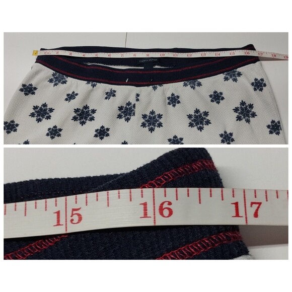 Tommy Hilfiger 2 pc Thermal Medium Womens Pajama Set Snowflakes Read Description - Picture 3 of 16
